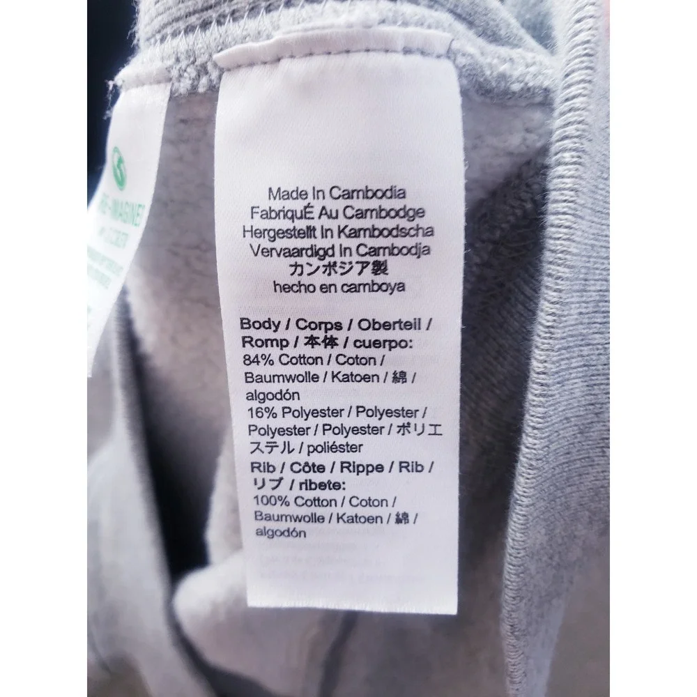 J. Crew Sportswear Heritage 14 oz Hoodie Gray Pullover Reverse Weave Style  XXL